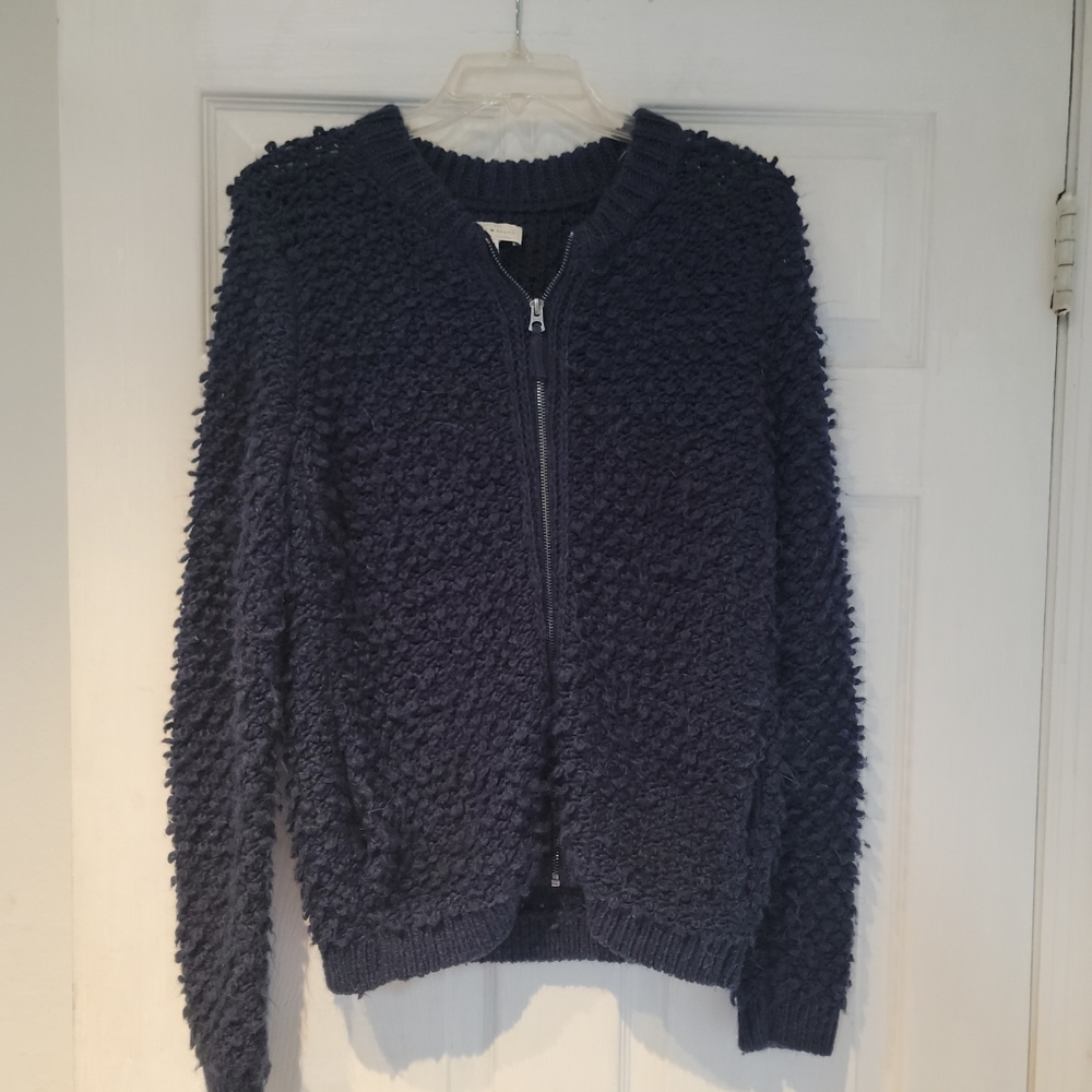 Lucky Brand Cardigan Chunky Knit Soft Full Zip Up Boho Women's Size Medium